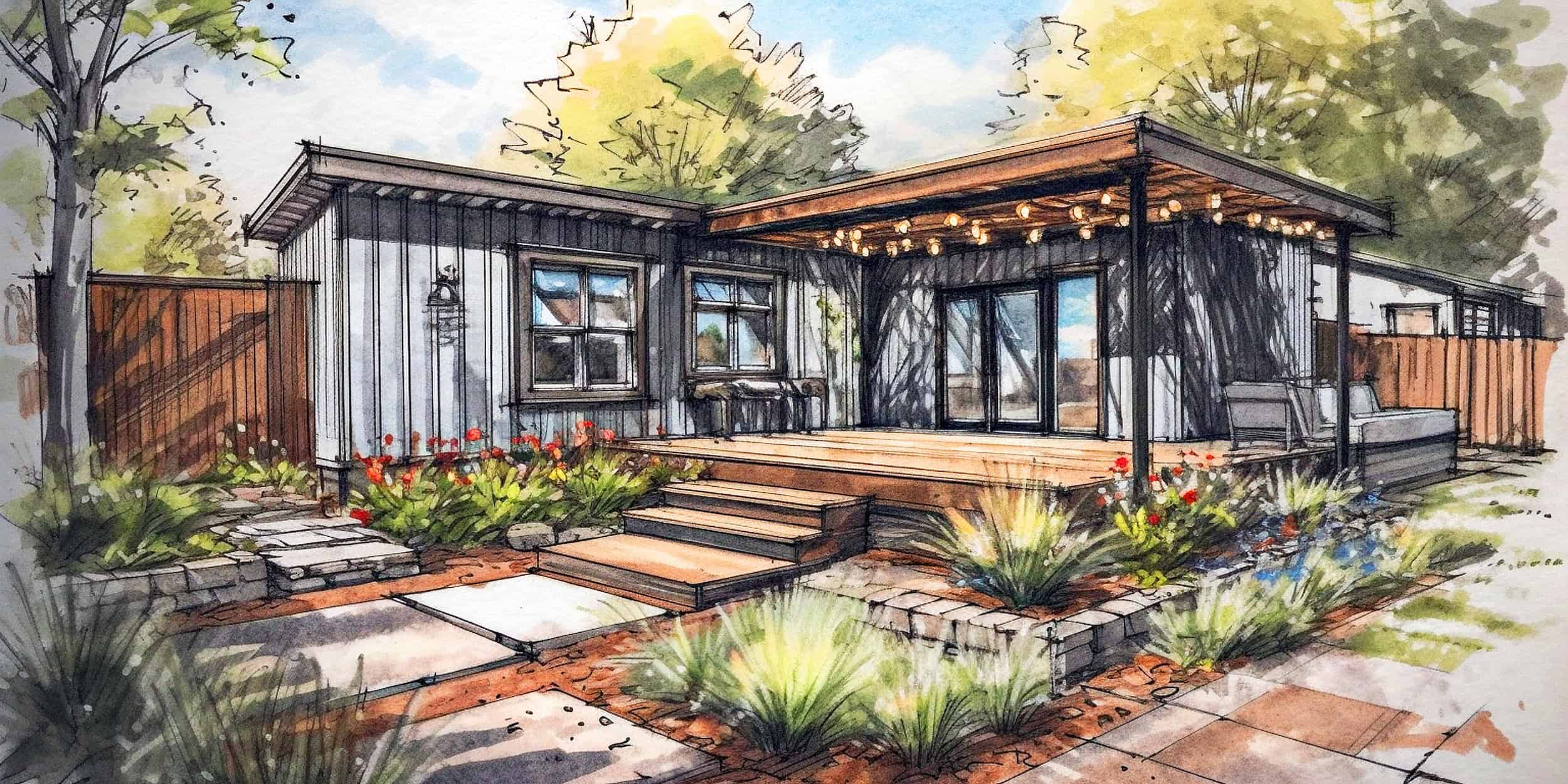 Modern Victoria BC home with outdoor patio and landscaped yard.