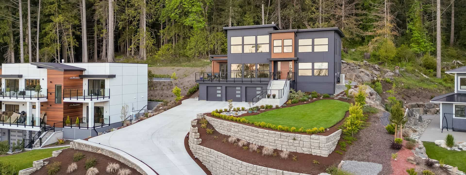 Modern custom home in Metchosin, Victoria BC by White Wolf Homes.