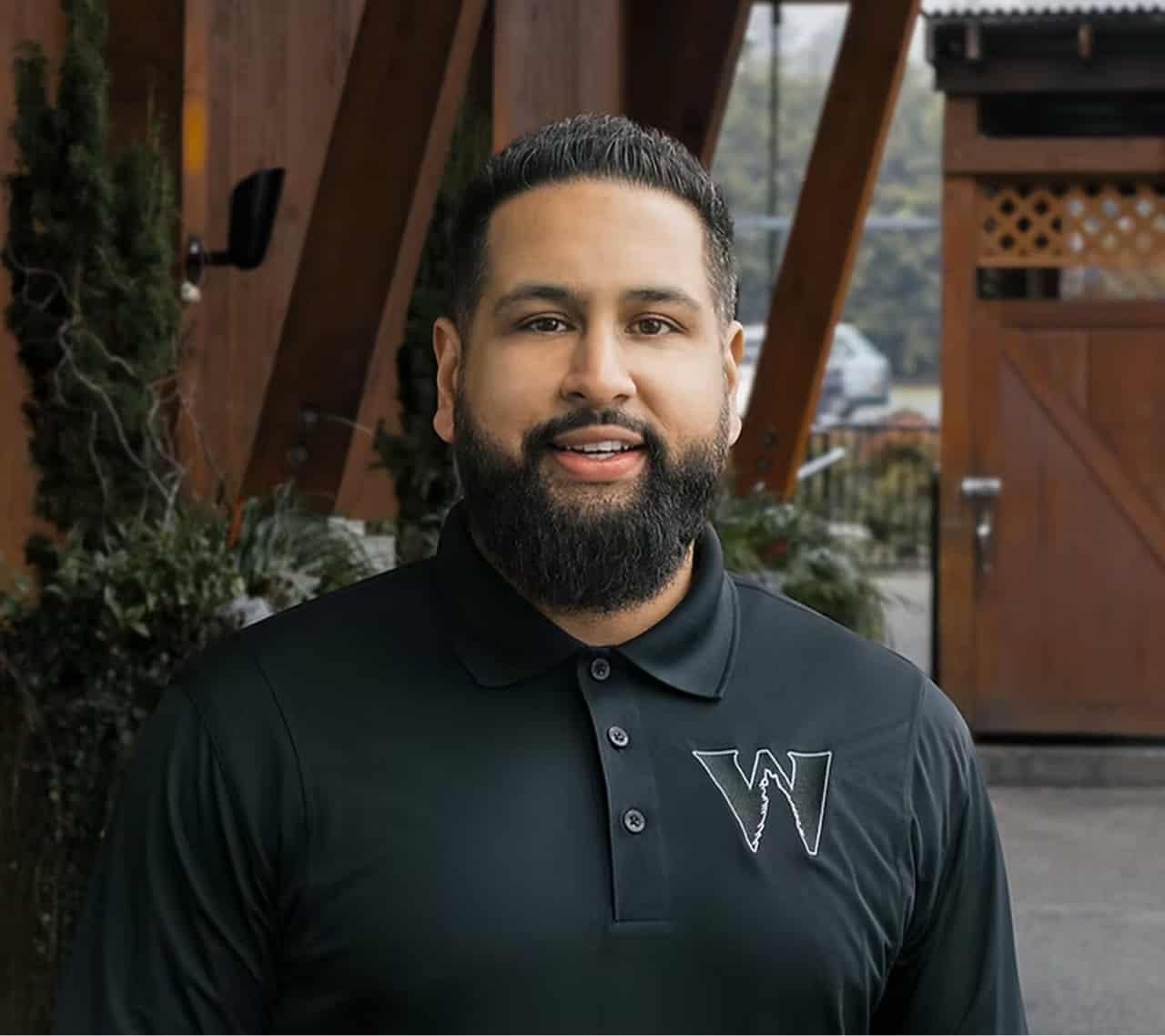 Team member portrait at White Wolf Homes site in Victoria BC.